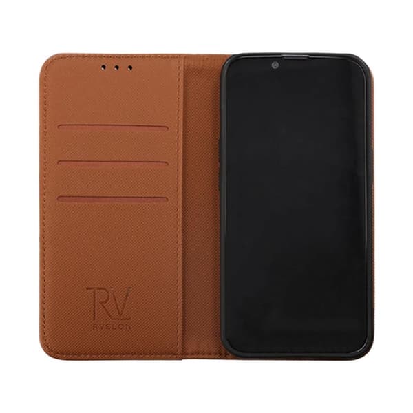 iPhone 14 Plånboksfodral Extra Kortfack Rvelon - Brun