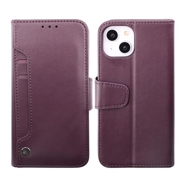 iPhone 14 Plus Plånboksfodral Extra Kortfack Rvelon - Lila