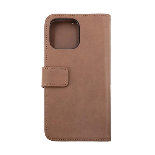 iPhone 14 Pro Plånboksfodral Läder Rvelon - Brun