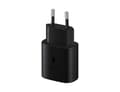 Miniatyrbillede 3 af 3: Samsung PD 25W Vægoplader + kabel- USB-C Hurtiglader - Sort