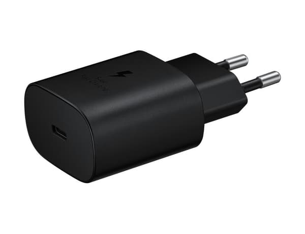 Samsung PD 25W Vægoplader + kabel- USB-C Hurtiglader - Sort