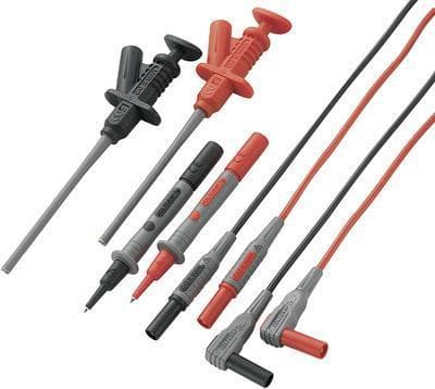 VOLTCRAFT MS-6 säkerhetstestkabelsats [lamellplugg 4 mm - testspets] 1,20 m svart, röd 1 set (VC-10906580)