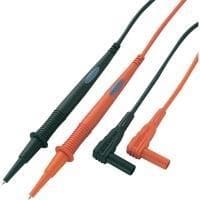 Voltcraft säkerhetstestkabelsats [lamellplugg 4 mm - testspets] 1 m svart, röd MS-1A (MS-1A)