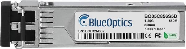 Kompatibel Dell Cisco AA075996 BlueOptics© BO05C856S5D SFP Transceiver, LC-Duplex, 1000BASE-SX, Multimode Fiber, 850nm, 550M, DDM, 0°C/+70°C (AA075996