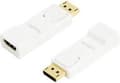 Pikkukuva 1 / 3: LogiLink CV0057 DisplayPort/HDMI-sovitin [1x DisplayPort-pistoke - 1x HDMI-liitäntä] Valkokullatut pistokkeen koskettimet