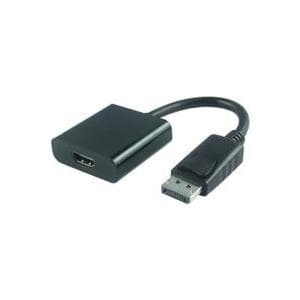 Microconnect Displayport - HDMI MF - DisplayPort - HDMI - Han - Hun - Sort - 4096 x 2160 pixels (DP2HD4KS)