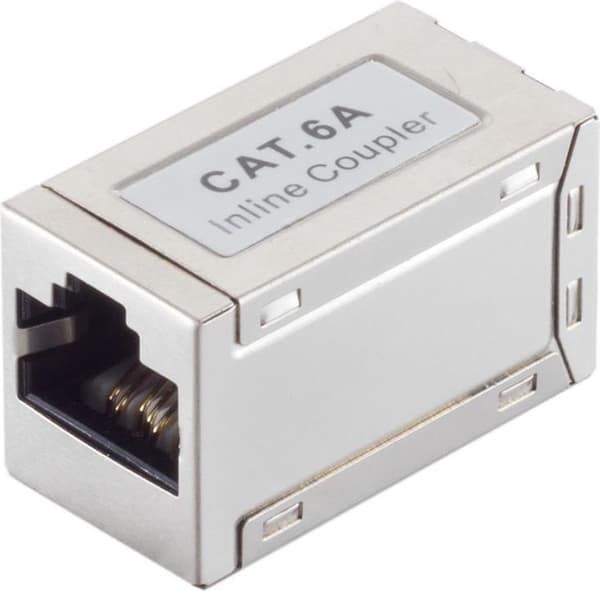 shiverpeaks ®-BASIC-S--Adapter Modular Patch Connector-cat. 6A kabelkontakt dubbeluttag RJ45 STP, liten design (BS08-01045)