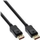 INLINE - DisplayPort-kabel - DisplayPort (M) till DisplayPort (M) - DisplayPort 1,4 - 50 cm - 4K-stöd, 8K-stöd - svart