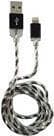 LC Power - Lightning kabel - USB han til Lightning han - 1 m - sort, sølv - til Apple iPad/iPhone/iPod (Lightning)