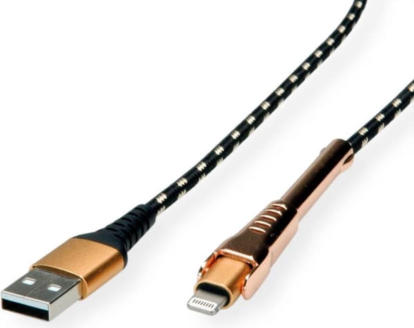 Roline Gold - Lightning-kabel - Lightning (M) till USB (M) - 1 m - för Apple iPad/iPhone/iPod (Lightning) (11.02.8923)