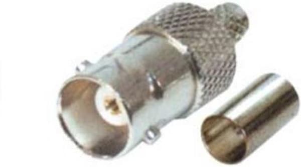 BNC (v) krympestik til RG58-kabel - 50 Ohm / lige