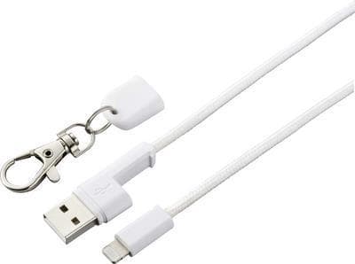 Renkforce iPhone/iPad/iPod USB-kabel [1x USB 2.0 hane A - 1x Apple Lightning hane] 0,95 m vit