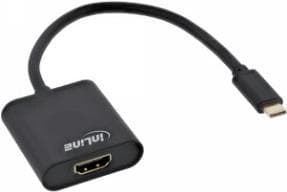 InLine - Ekstern videoadapter - USB-C - HDMI - Sort (64101B)