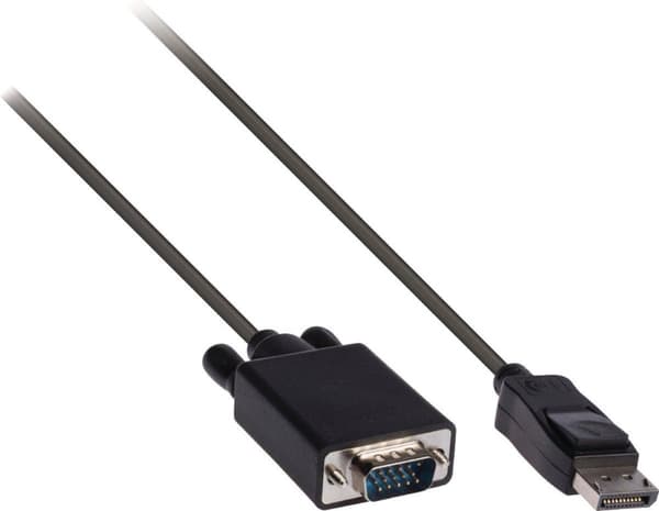 Værdi DisplayPort 1.1 til VGA-kabel / sort - 1 meter