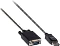 Miniatyrbillede 1 af 3: Værdi DisplayPort 1.1 til VGA-kabel / sort - 1 meter