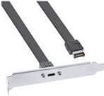 INLINE - USB-konsol - USB-C (F) til 20-bens USB 3.1 Header (M) - 50 cm - Sort Sort