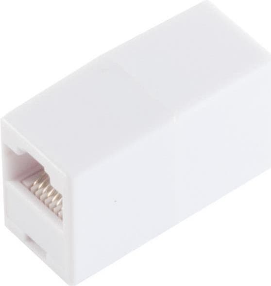 shiverpeaks ®-BASIC-S--Modular-IN-line adapterkontakt - RJ45-koppling - RJ45-koppling, 8/8 - 8/8, 1:1 tilldelad, oskärmad, vit (BS71220-8W)