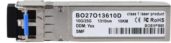 Kompatibel Cisco SFP-10/25G-LR-S BlueOptics© BO27O13610D SFP28 Transceiver, LC-Duplex, 10G/25GBASE-LR, Singlemode Fiber, 1310nm, 10KM, DDM, 0°C/+70°C/