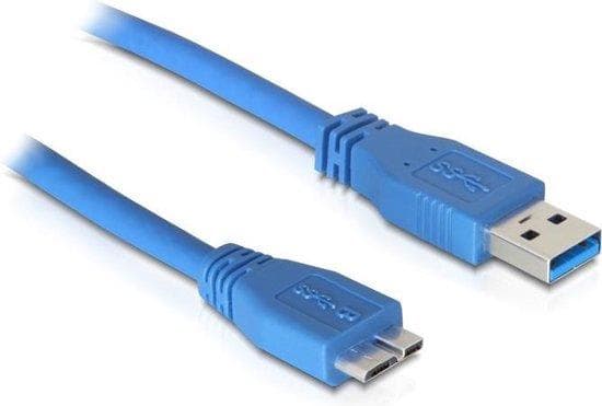 Helos - USB-kabel - Micro USB Typ B (M) till USB Typ A (M) - USB 3.0 - 1,8 m - Blå