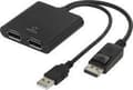 Pikkukuva 1 / 2: Renkforce RF-4758087 DisplayPort-sovitin [1x DisplayPort-pistoke - 2x DisplayPort-liitäntä] Musta 20,00 cm