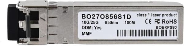 BlueOptics© BO27O856S1D SFP28 transceiver, LC duplex, 10G/25GBASE-SR, multimode fiber, 850nm, 100 meter, 0°C/+70°C, DDM (BO27O856S1D-BO)