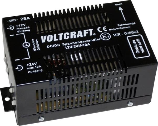 Voltcraft 12/10 Dc/Dc Converter 12 V/Dc - 24 V/Dc/10 A 240 W