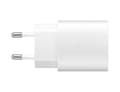 Miniatyrbillede 1 af 6: Samsung PD 25W Vægoplader + kabel - USB-C hurtigoplader - Hvid