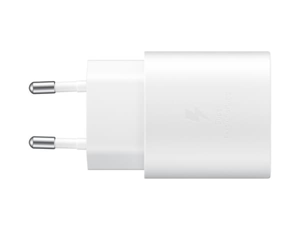 Samsung PD 25W Vægoplader + kabel - USB-C hurtigoplader - Hvid Hvid