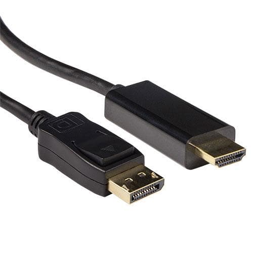 ACT AK3987 0,5m DisplayPort HDMI Sort videokabeladapter