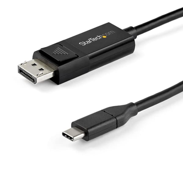 StarTech.com 6,6 fot (2 m) USB C till DisplayPort 1.4-kabel - Dubbelriktad - USB/DisplayPort-kabel - USB-C (M) till DisplayPort (W) - USB 3.1 / Thunde