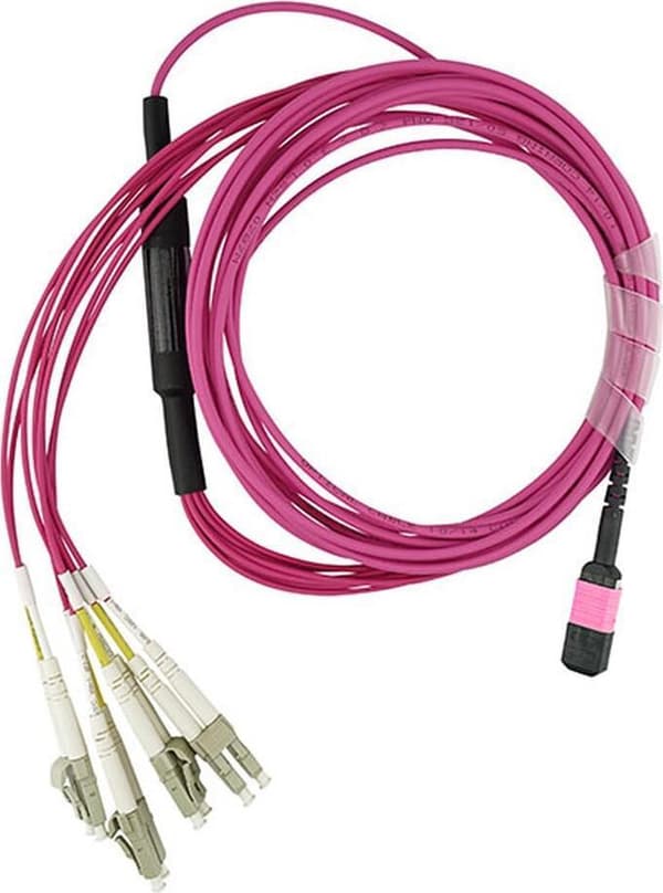 Yhteensopiva Dell EMC CBL-MPO12-4LC-OM4-10M BlueOptics kuituoptinen liitäntäjohto, MPO/UPC, 4xDuplex LC/UPC, 10 metriä, Multimode G50/125 µm, OM4, MPO
