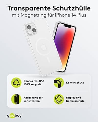 Goobay PureFlex+ skyddsfodral som är kompatibelt med Apple iPhone 14 Max (61347)
