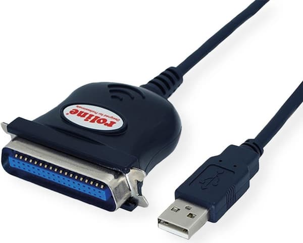 ROLINE 12.02.1092 kabeladapter IEEE 1284 USB-A sort (12.02.1092)