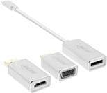 InLine Sæt 6-i-1 - Video/Audio Adapter Kit - DisplayPort / HDMI / USB / VGA - Sølv - 4K Support (64109S)