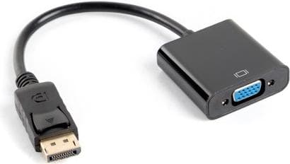 Lanberg AD-0002-BK Kabelinterface/Kønsadapter DisplayPort VGA Sort (AD-0002-BK)