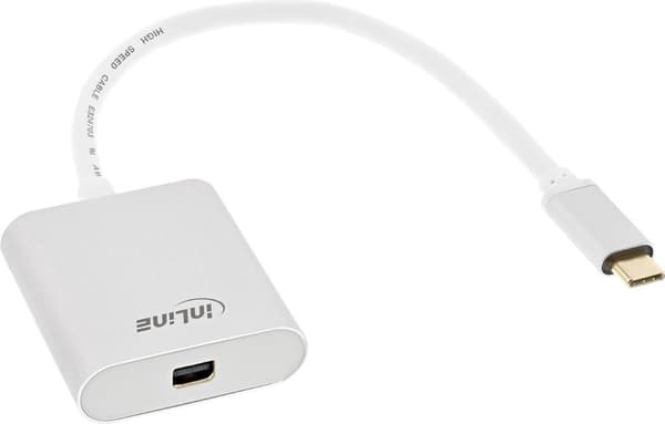 InLine - Ekstern videoadapter - USB-C 3.1 - Mini DisplayPort - Sølv (64105S)
