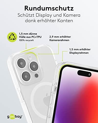 Goobay PureFlex+ beskyttelsescover kompatibel med Apple iPhone 14 Pro (61346)