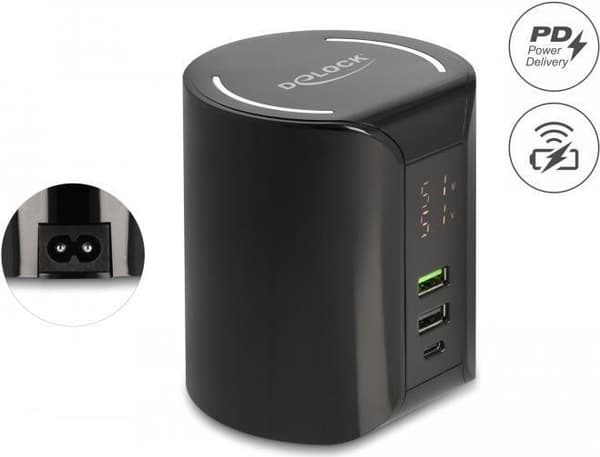 DeLOCK 41441 oplader til mobile enheder sort indendørs (41441)