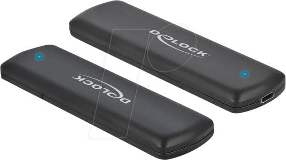 DeLOCK Externt hölje för M.2 NVMe PCIe SSD med USB Type-C hona - verktygsfritt - Lagringskåpa - M.2 - M.2 NVMe-kort - 10 Gbit/s - USB 3.2 (Gen 2) - sv