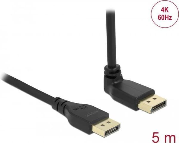 87827 - DisplayPort 1.2-kabel 4K 60 Hz uden snap-on 5,0 m - Kabel - Digital/Display/Video (87827)