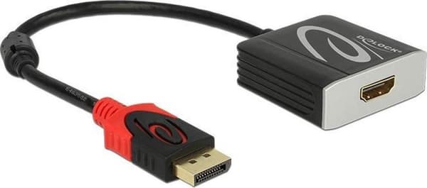 DeLOCK Premium DisplayPort 1.2 til HDMI 2.0 aktiv adapter (4K 60 Hz) / Sort - 0,20 meter