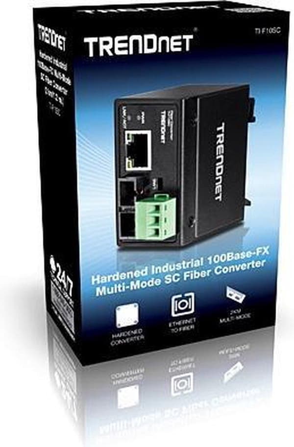 Trendnet TI-F10SC verkkomediamuunnin 200 Mbit/s 1310 nm Multimode Black
