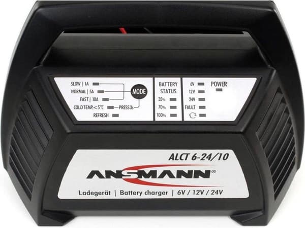 Ansmann Automatisk oplader ALCT 6-24/10 - Batterioplader 6 V, 12 V, 24 V