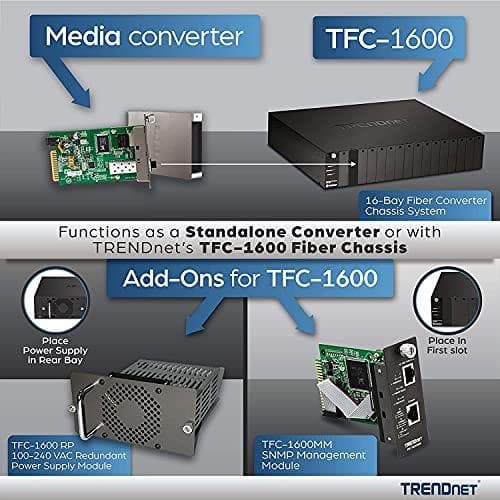 TRENDnet TFC-1000 - Mediekonverter - 1000Base-SX, 1000Base-T - RJ-45 - SC multi-mode - ekstern - op til 550 m (TFC-1000MSC)