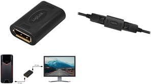LogiLink DisplayPort-adapter, DP-kobling - DP-kobling DisplayPort-kobling - DisplayPort-kobling, DisplayPort 1.4 - 1 stk (CV0145)
