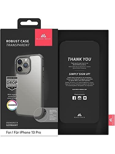 Black Rock Cover, kestävä läpinäkyvä Apple iPhone 13 Pro, musta (00217031)