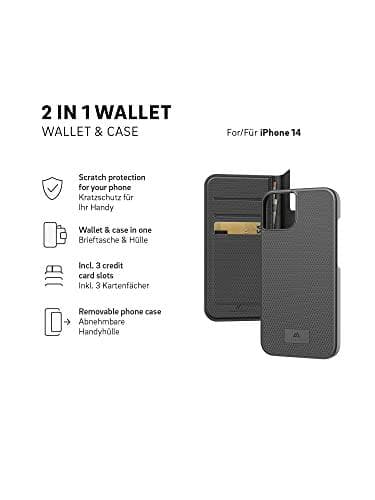 Black Rock Wallet 2i1 til Apple iPhone 14, Sort (00215179)