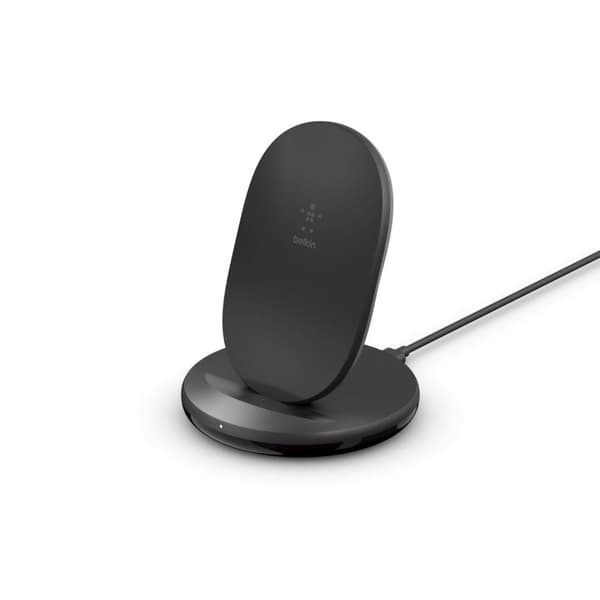 Belkin BOOST↑CHARGE - 15W trådløs opladningsstander - med Quick Charge™ 3.0 24W vægoplader - Sort