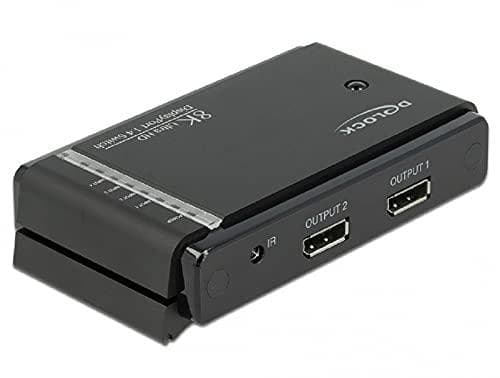 DeLOCK DisplayPort 1,4 Switch 2 x 2 DisplayPort in till 1 x 2 DisplayPort out 8K - Video/Audio Switch - Desktop (87750)
