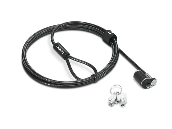 Lenovo NanoSaver Essential - säkerhetskabellås - 1,5 m - för ThinkBook 14s Yoga G2 IAP, ThinkPad L13 Yoga Gen 3, P1 Gen 5, T14s Gen 3, T16 Gen 1